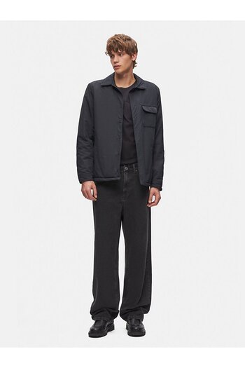 Ltb Shirt Collar Boat Navy Blue Coat