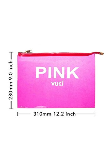VUKİ Colorful Zippered Transparent File (A4)