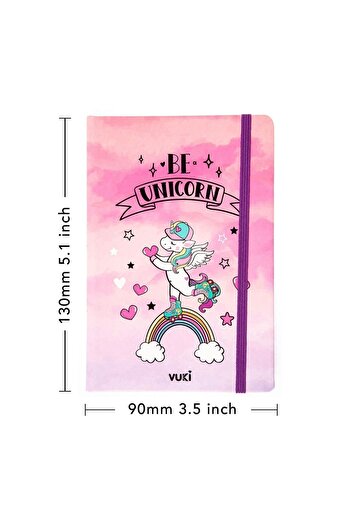 VUKİ Patterned Hard Cover Elastic Notebook A5