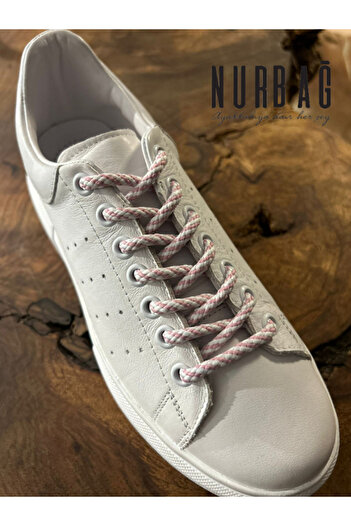 NURBAĞ DOKUMA SPORTS SHOES WHITE POWDER TRANSITION LACES 100 CM 1 PAIR XC0015