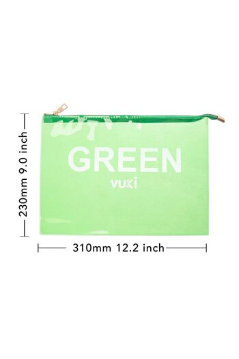 VUKİ Colorful Zippered Transparent File (A4)