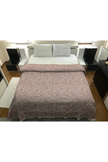 Koza Mix towel Multi-Purpose Cotton Cover Pique Bedspread Sofa Bed Zebra Claret Red 240x220cm