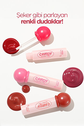 Missha Uzun Süre Kalıcı, Parlak Bitişli, Su Bazlı Tint A'pıeu The Pure Candy Tint (NO.01 CHERRY)