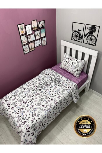 Çetinhome Çetinhome Single Elastic Duvet Cover Set - Larin