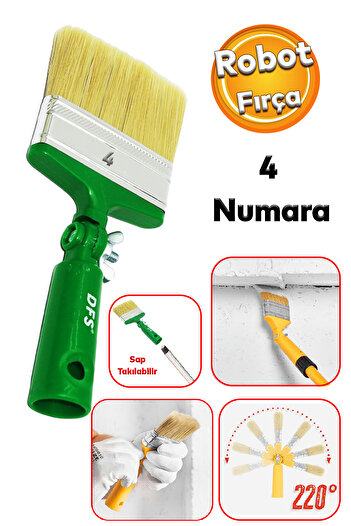Doğuş Robotic Cutting Painting Brush - 180 °   Degree, Handle Attachable Internal External