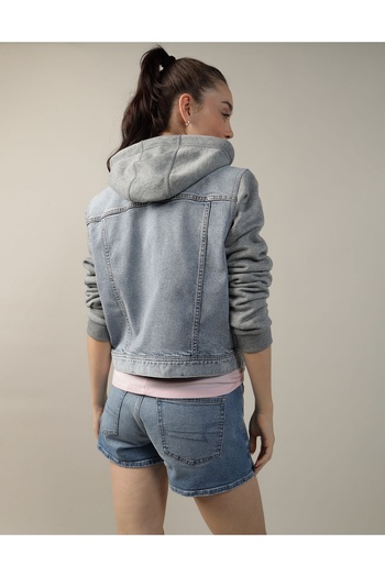 AMERICAN EAGLE Ae Strigid Denim Sweatshirt - Classic U-0381-3478
