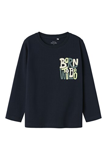 name ıt Navy Blue Nmmvux Ls Top - 13224978