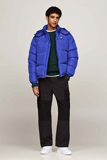 Tommy Jeans Alaska Puffer Extreme - Μπλε ανδρικό παλτό DM0DM19537C8TTJM