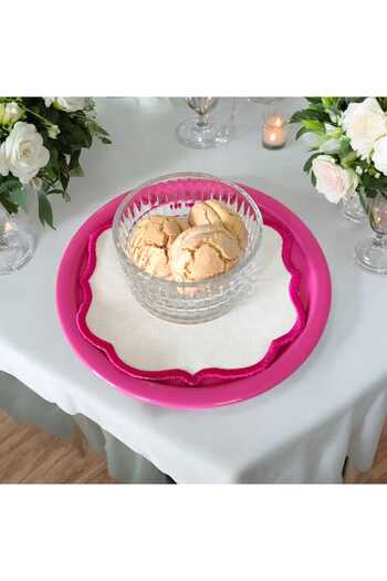 EceAksesuar Metal Single Presentation Tray - Decorative Tea, Coffee and Pastry Serving 17 cm