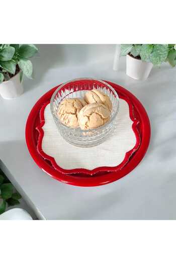 EceAksesuar Metal Single Presentation Tray - Decorative Tea, Coffee and Pastry Serving 17 cm