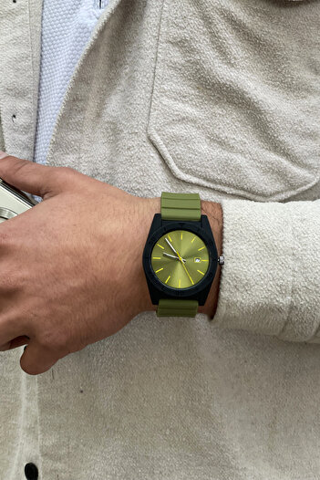 Parlé Bien Unisex Silicone Color Calendared Wristwatch