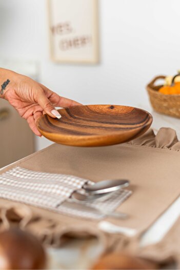 KaiHome 4-Piece Acacia Serving and Presentation Plate