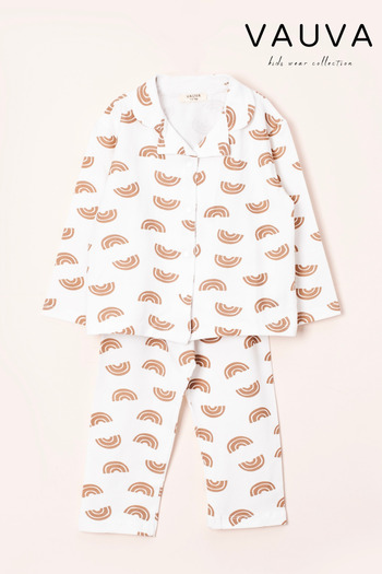 Vauva Girls Boys Pajamas Set Printed Long Sleeve Sleepwear Set