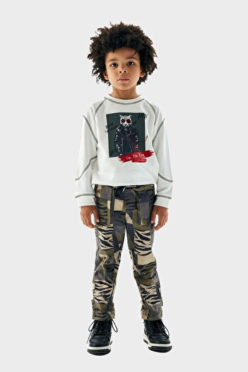 Nebbati Bg Store Boy's Patterned Trousers 23Pfwnb3217