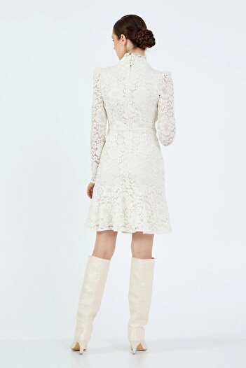 KAMEYA Lace Embroidered Mini Dress 25W40662