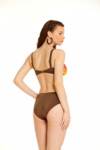 Argento Yeni Sezon Toparlayıcı Geniş Üçgen Bikini Takımı Desenli