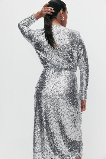 H&M Pullu Anvelop Elbise