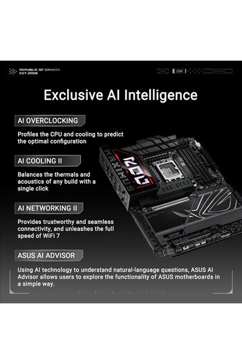 ASUS ROG MAXIMUS Z890 HERO Intel Z890 LGA1851 DDR5 8800 6x M.2 WiFi  Motherboard