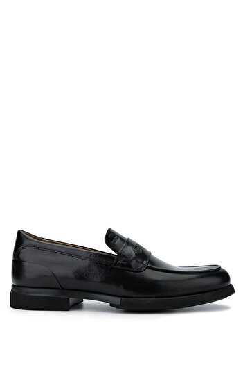 Tamer Tanca Genuine Leather Black Men's Loafer Shoes