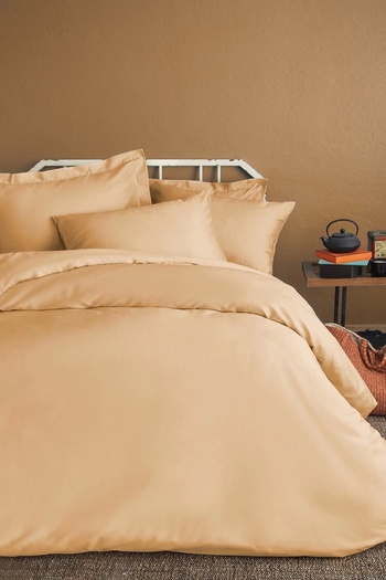 İssimo Home Simply Peach Cotton Satin Duvet Cover Set Double