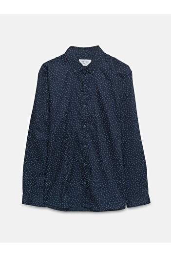 LC Waikiki Чоловіча сорочка LCW Vision Slim Fit з довгим рукавом з візерунком Armur