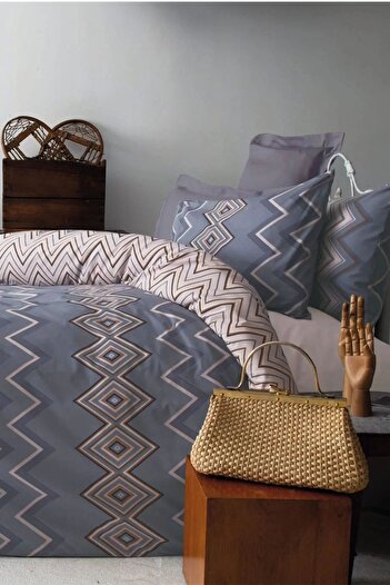 İssimo Home İssimo Home Hessel 145 Tc - Double Cotton Ranforce Duvet Cover Set (57 Strings)