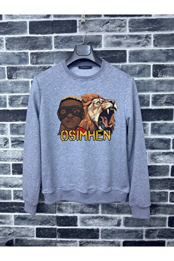 Efendioğlu Design Світшот без капюшона з принтом OSMHN, бавовняний, без шардону