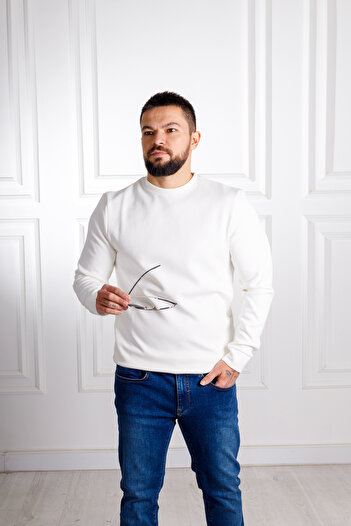 Sarar Interview 0 Collar White Sweatshirt