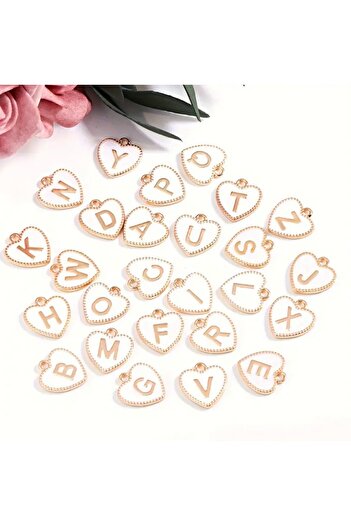 Stanley Letter E Heart Thermos Compatible White Charm Accessory Hanging Ornament