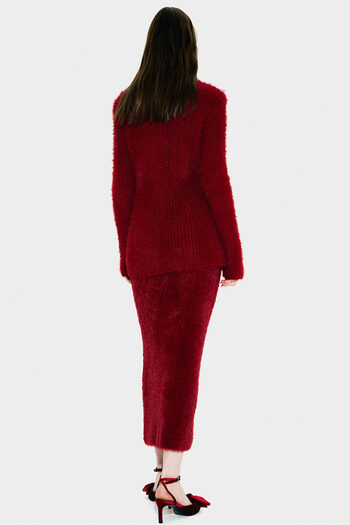 H&M Kabarık Tüylü Triko Etek