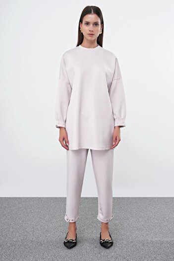 Zühre Beige Oversize Comfortable Suit Tk-1370