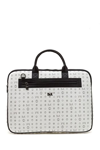 Bilik Deri Monogram White-Black Unisex Laptop & Briefcase Rh09 Business-Mn