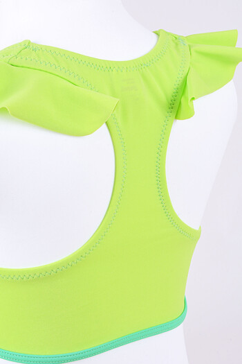 LOYA Frilly Pistachio Green Kids Bikini Set