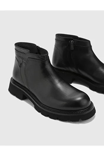 İLVİ Ramos Genuine Leather Men's Black Boots