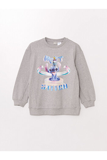 LC Waikiki LCWK Rundhalsausschnitt Stitch gedruckt Mädchen dickes Sweatshirt