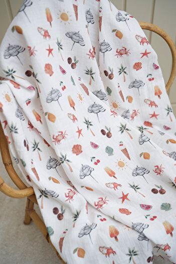 Tuğba Kuğu Summer Time - Printed Muslin Fabric