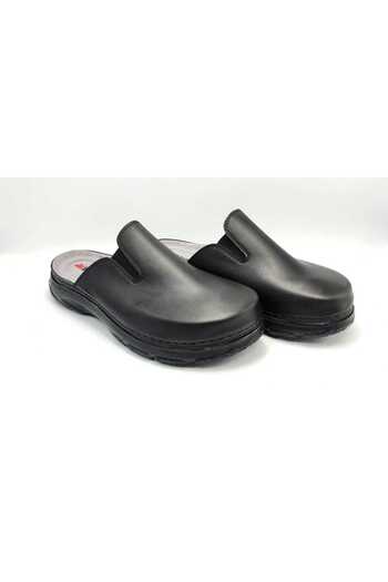 DR KLOMPA Men's Slippers Ms1042 Black Fanetta Orthopedic Sabo Slippers