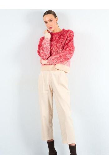 Zekids Women's Two Color Thick Stone Sweater