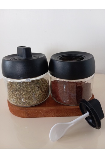 BÜYÜLÜ HOME Set of 2 Self-Loupled Lockable Chubby Spice Rack
