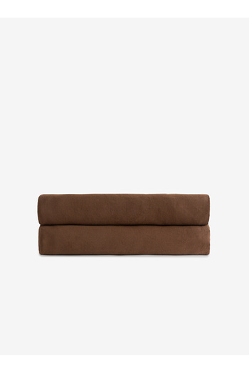 Barine Brown Cotton Flat Sheet - 240X260