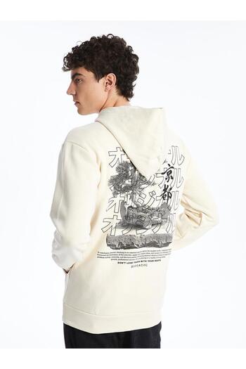 LC Waikiki Men's Long Sleeve Printed Thick Hoodie