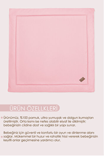 mordesign Kare Bebek/Çocuk Oyun Halısı, Yenidoğan Emekleme Pedi, Aktivite Matı, XL Büyük Boy, Kampçı Serisi