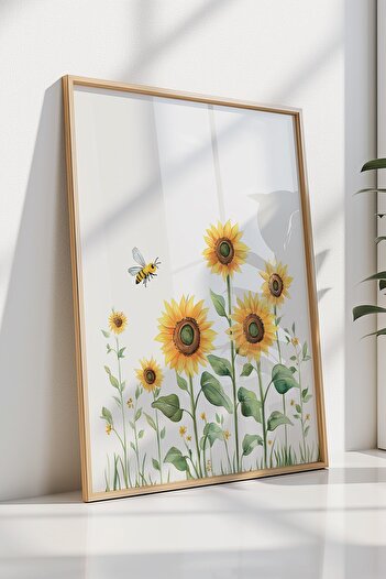 Home Bal Kız, Çalışkan arılar 3'lü Çocuk ve bebek Odası, Çerçevesiz Poster Seti 3 adet