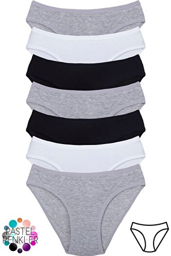 Tutku Kadın Elastan Düz Bikini Külot 3'lü