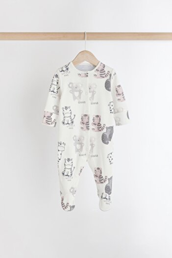 Next Baby 100% Organic Cotton Black/White Little Animal Patterned 4-Piece Sleeping Bag Set Alyn26374
