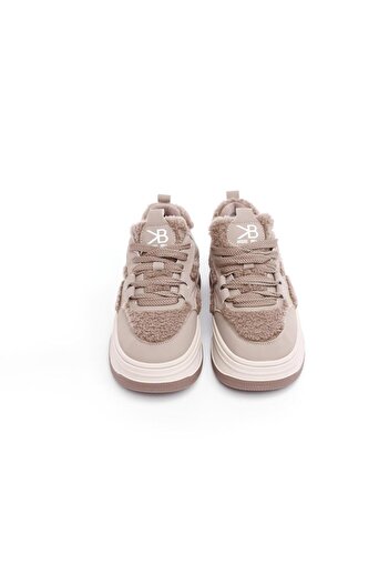 derinet Bağcıklı Comfort Kürklü Kadın Sneaker