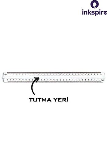 inkspire 30 cm Clear Plastic Ruler - 1 Piece Hold, Easy Decimeter