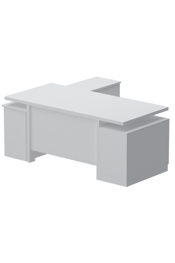 Mahmayi Samtida 193 Modern Executive Workstation Desk Ideal for Home and Office - White