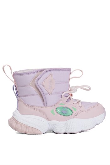 Benetton Bni-11081 Pink Girl's Filet Flat Boots