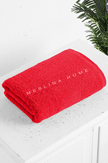 Meslina Home 50x90 см Рушник для рук Перукарський спортивний рушник Червоний | Рушник для витирання | Рушник для рук і обличчя